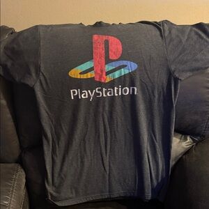 Sony PlayStation Logo T-Shirt - Black and Multicolor
